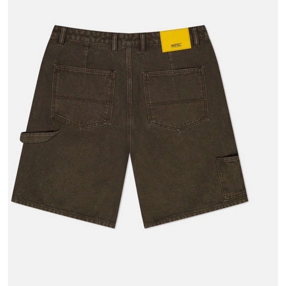 y2k workwear utility urban carpenter jean short canvas mud WeSC NWT size 30 MP50 - Picture 5 of 12
